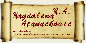 Magdalena Atanacković vizit kartica